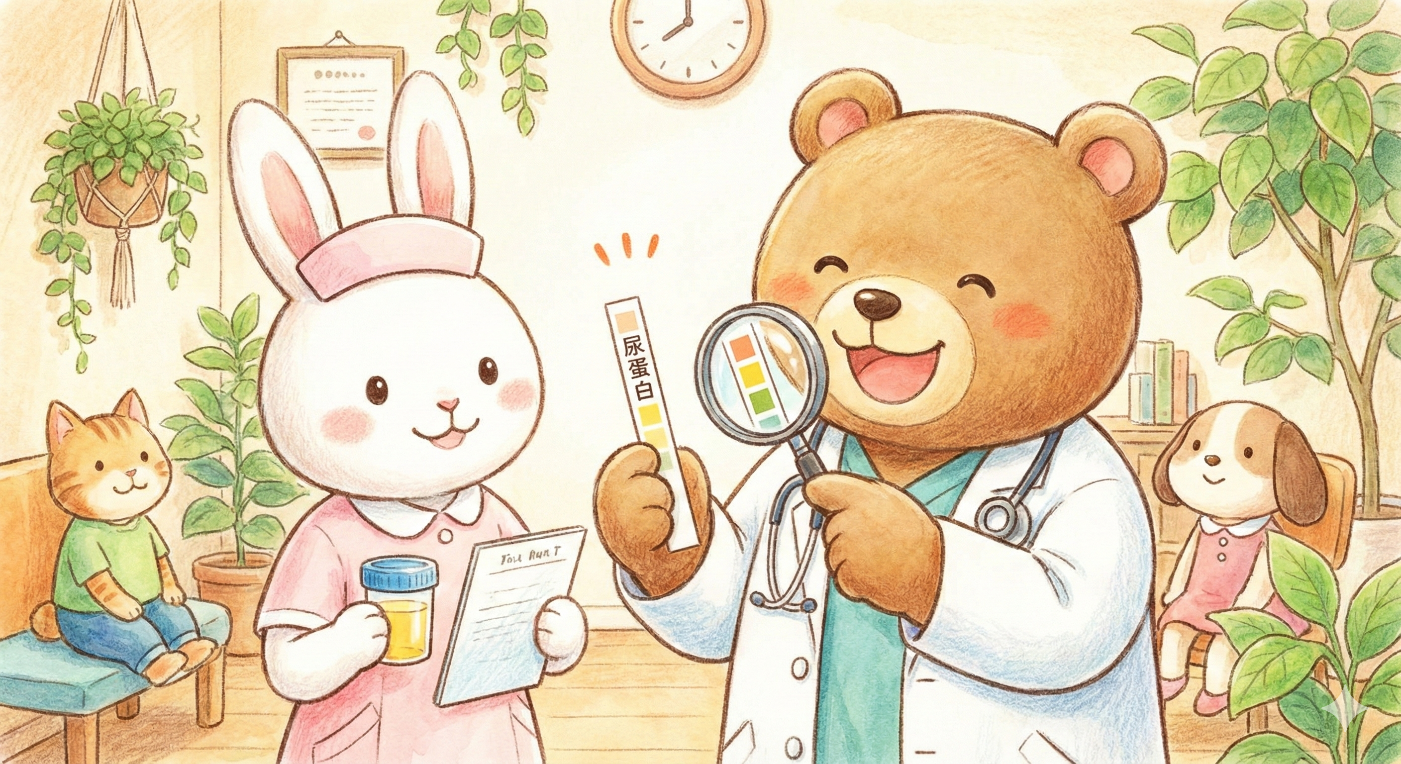 尿検査のイラスト